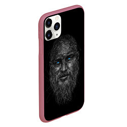 Чехол iPhone 11 Pro матовый Ragnar Lodbrok, цвет: 3D-малиновый — фото 2