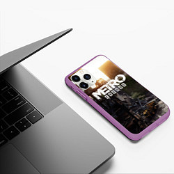 Чехол iPhone 11 Pro матовый Metro Exodus, цвет: 3D-фиолетовый — фото 2
