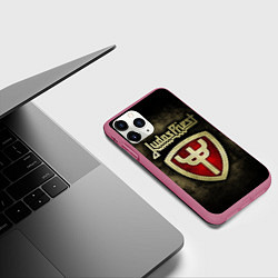 Чехол iPhone 11 Pro матовый JUDAS PRIEST, цвет: 3D-малиновый — фото 2
