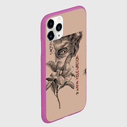 Чехол iPhone 11 Pro матовый Смотри, цвет: 3D-фиолетовый — фото 2