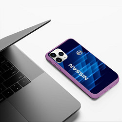 Чехол iPhone 11 Pro матовый Nissan, цвет: 3D-фиолетовый — фото 2