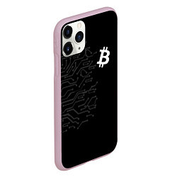 Чехол iPhone 11 Pro матовый БИТКОИН BITCOIN, цвет: 3D-розовый — фото 2