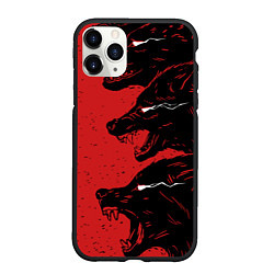 Чехол iPhone 11 Pro матовый Evil Wolves, цвет: 3D-черный