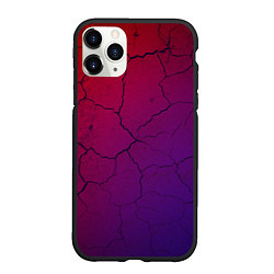 Чехол iPhone 11 Pro матовый Трещины, цвет: 3D-черный