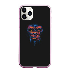 Чехол iPhone 11 Pro матовый Colorful Gorilla, цвет: 3D-розовый