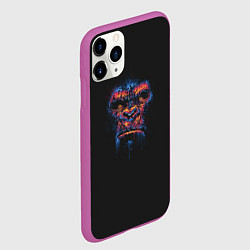 Чехол iPhone 11 Pro матовый Colorful Gorilla, цвет: 3D-фиолетовый — фото 2