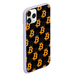 Чехол iPhone 11 Pro матовый БИТКОИН BITCOIN, цвет: 3D-светло-сиреневый — фото 2