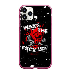 Чехол iPhone 11 Pro матовый WAKE THE F CK UP!