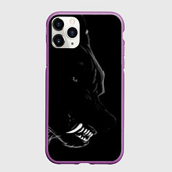 Чехол iPhone 11 Pro матовый Wolf, цвет: 3D-фиолетовый