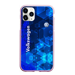 Чехол iPhone 11 Pro матовый Volkswagen, цвет: 3D-розовый