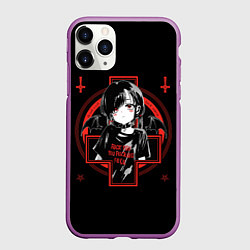 Чехол iPhone 11 Pro матовый SATANIC, цвет: 3D-фиолетовый