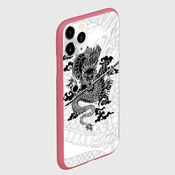 Чехол iPhone 11 Pro матовый ДРАКОН DRAGON, цвет: 3D-малиновый — фото 2