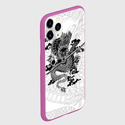 Чехол iPhone 11 Pro матовый ДРАКОН DRAGON, цвет: 3D-фиолетовый — фото 2