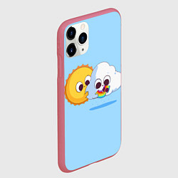 Чехол iPhone 11 Pro матовый Ребёнок солнца и дождя, цвет: 3D-малиновый — фото 2