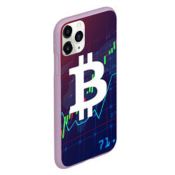 Чехол iPhone 11 Pro матовый БИТКОИН BITCOIN, цвет: 3D-сиреневый — фото 2