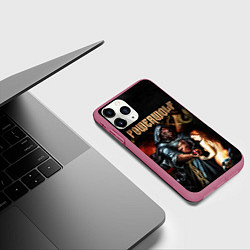 Чехол iPhone 11 Pro матовый Powerwolf, цвет: 3D-малиновый — фото 2