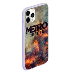 Чехол iPhone 11 Pro матовый Metro Exodus, цвет: 3D-светло-сиреневый — фото 2