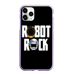 Чехол iPhone 11 Pro матовый Robot Rock, цвет: 3D-светло-сиреневый
