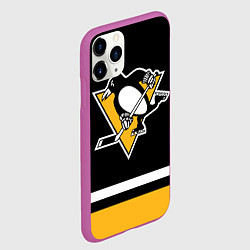 Чехол iPhone 11 Pro матовый Питтсбург Пингвинз Форма1, цвет: 3D-фиолетовый — фото 2