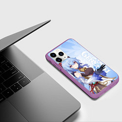 Чехол iPhone 11 Pro матовый GENSHIN IMPACT, ГАНЬ ЮЙ, цвет: 3D-фиолетовый — фото 2