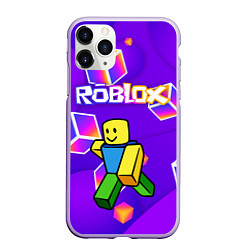 Чехол iPhone 11 Pro матовый ROBLOX КУБЫ, цвет: 3D-светло-сиреневый