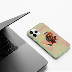 Чехол iPhone 11 Pro матовый Ember Dota 2, цвет: 3D-салатовый — фото 2