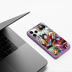 Чехол iPhone 11 Pro матовый ONE PIECE ВАН ПИС, цвет: 3D-фиолетовый — фото 2