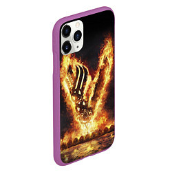 Чехол iPhone 11 Pro матовый ВИКИНГИ VIKINGS V, цвет: 3D-фиолетовый — фото 2