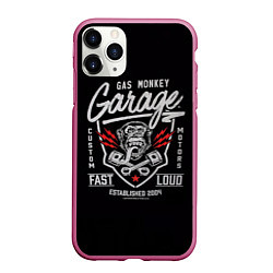 Чехол iPhone 11 Pro матовый Gas Monkey Garage, цвет: 3D-малиновый