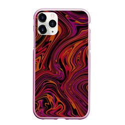 Чехол iPhone 11 Pro матовый Purple abstract, цвет: 3D-розовый