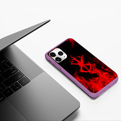 Чехол iPhone 11 Pro матовый BERSERK БЕРСЕРК КЛЕЙМО, цвет: 3D-фиолетовый — фото 2