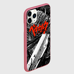 Чехол iPhone 11 Pro матовый BERSERK БЕРСЕРК, цвет: 3D-малиновый — фото 2