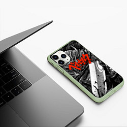 Чехол iPhone 11 Pro матовый BERSERK БЕРСЕРК, цвет: 3D-салатовый — фото 2