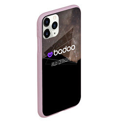 Чехол iPhone 11 Pro матовый Badoo Баду Ищу девушку, цвет: 3D-розовый — фото 2