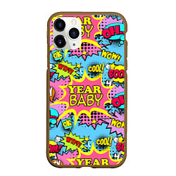 Чехол iPhone 11 Pro матовый Year baby Pop art print, цвет: 3D-коричневый