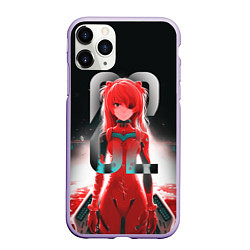 Чехол iPhone 11 Pro матовый Asuka Langley, цвет: 3D-светло-сиреневый