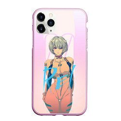 Чехол iPhone 11 Pro матовый Rei Ayanami, цвет: 3D-розовый