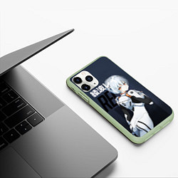 Чехол iPhone 11 Pro матовый Rei Eva-00, цвет: 3D-салатовый — фото 2