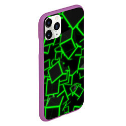 Чехол iPhone 11 Pro матовый Cyber cube, цвет: 3D-фиолетовый — фото 2