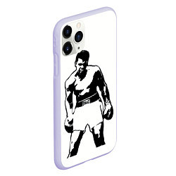 Чехол iPhone 11 Pro матовый The Greatest Muhammad Ali, цвет: 3D-светло-сиреневый — фото 2