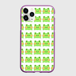 Чехол iPhone 11 Pro матовый Лягушка, цвет: 3D-фиолетовый