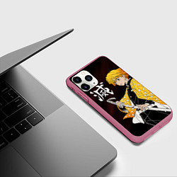 Чехол iPhone 11 Pro матовый КЛИНОК РАССЕКАЮЩИЙ ДЕМОНОВ, цвет: 3D-малиновый — фото 2