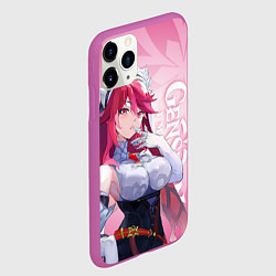Чехол iPhone 11 Pro матовый GENSHIN IMPACT, РОЗАРИЯ, цвет: 3D-фиолетовый — фото 2