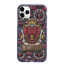 Чехол iPhone 11 Pro матовый Valheim, цвет: 3D-серый