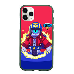 Чехол iPhone 11 Pro матовый STU - Brawl Stars, цвет: 3D-темно-зеленый