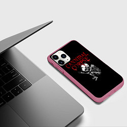 Чехол iPhone 11 Pro матовый Cannibal Corpse 1, цвет: 3D-малиновый — фото 2