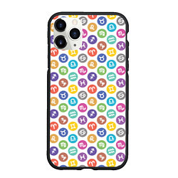 Чехол iPhone 11 Pro матовый Знаки Зодиака, цвет: 3D-черный