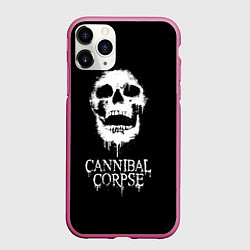 Чехол iPhone 11 Pro матовый Сannibal Сorpse $$$, цвет: 3D-малиновый