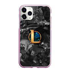 Чехол iPhone 11 Pro матовый League of Legends Black&White, цвет: 3D-розовый