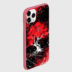 Чехол iPhone 11 Pro матовый САКУРА SAKURA ВИШНЯ, цвет: 3D-малиновый — фото 2